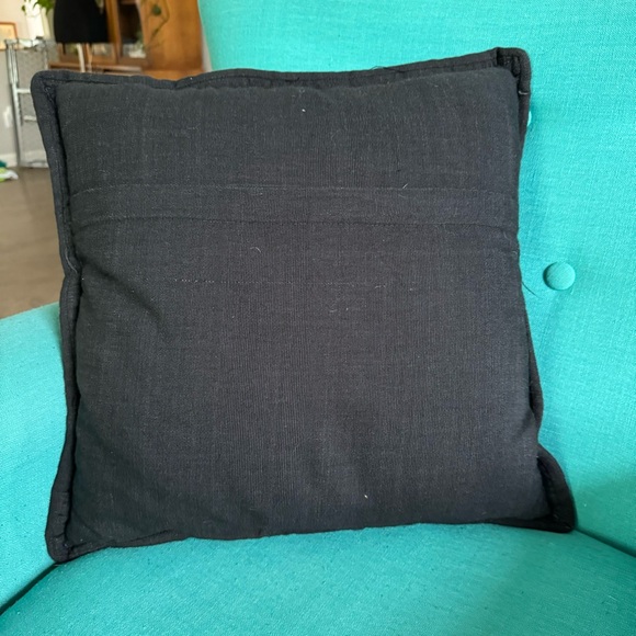 Vintage Floral Jewel Tone Silk Embroidered Accent Pillow - Picture 2 of 7